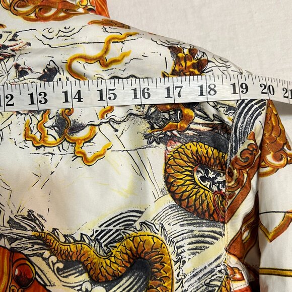 Rare Emmegi Austria Vtg Dragon Print Ski Jacket Size S 90s Maximalist Baroque - Picture 16 of 16